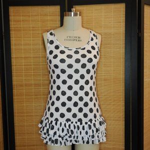Charlotte Russe, Polka dot long tank, Size L